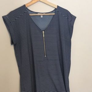 Express Silky Zip Front Blouse